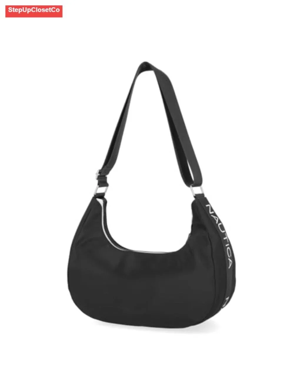 Nautica Bi-Coastal Hobo Shoulder Handbag Women's Lightweight Nylon Purse with